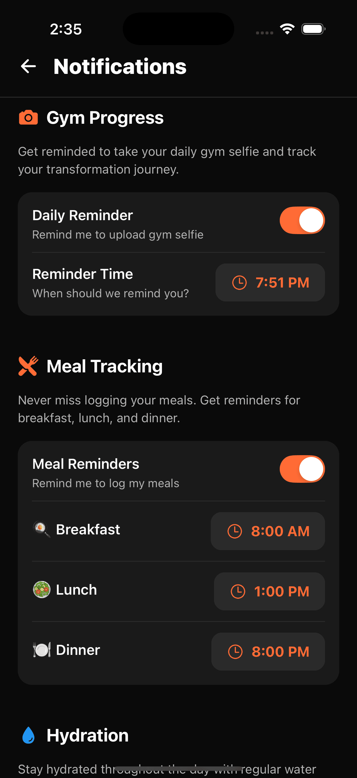 FitForge screenshot 2